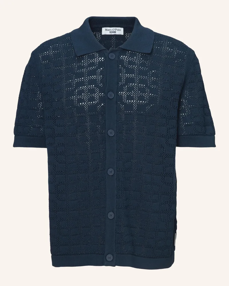 Marc O'Polo Strickshirt Dunkelblau