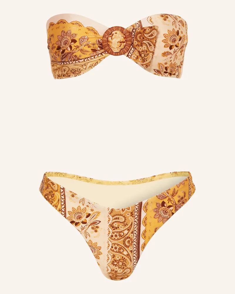 Zimmermann Bandeau-Bikini Lucky gelb Dunkelgelb