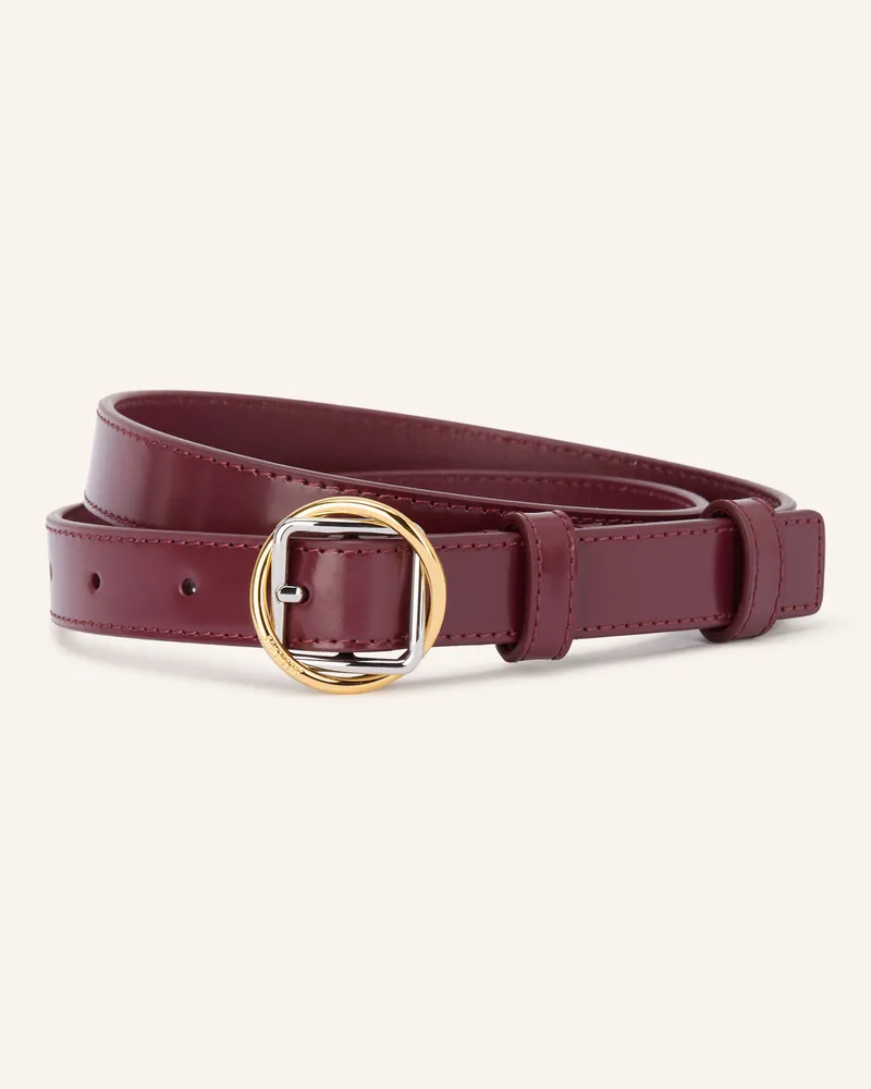 Jacquemus Ledergürtel Le Ceinture Salon Fine rot Dunkelrot
