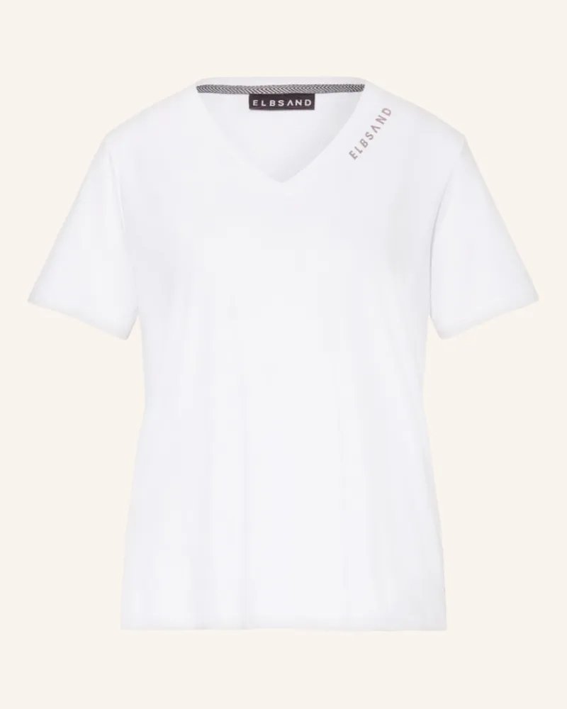 ELBSAND T-Shirt Talyn weiss Weiss