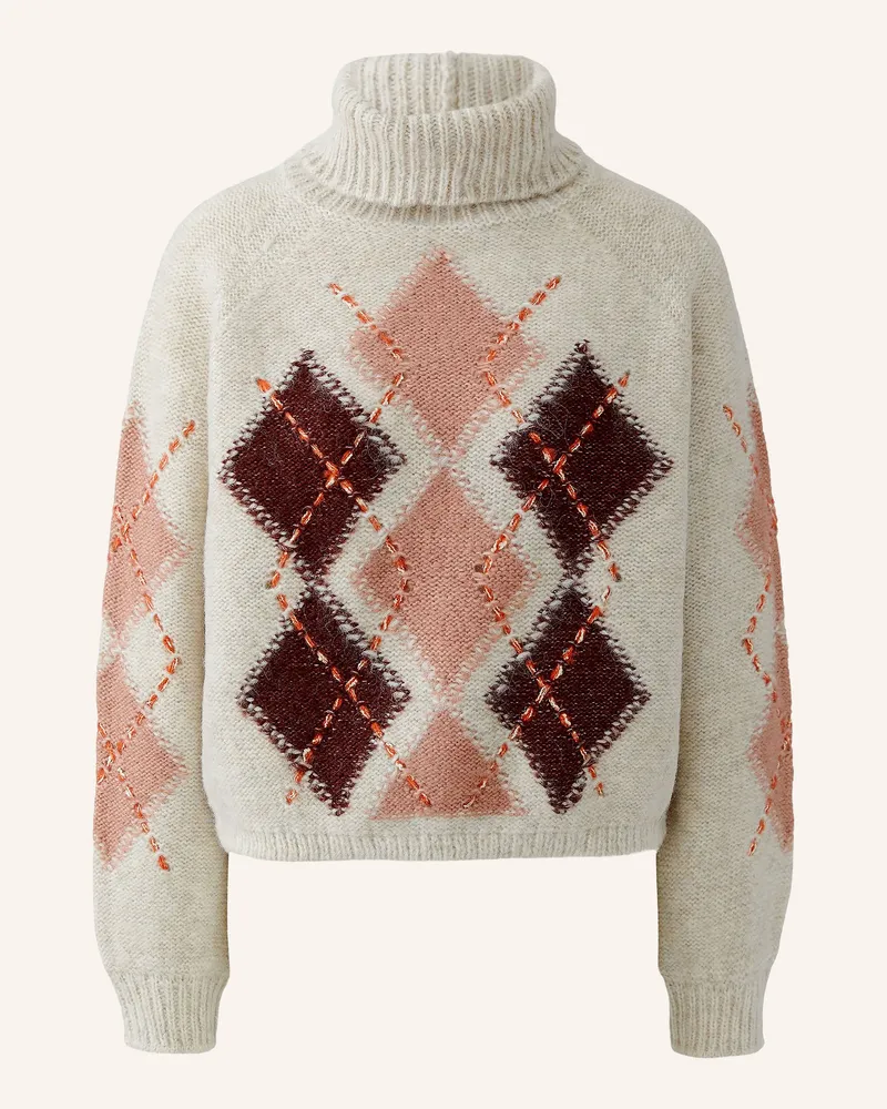 Oui  Rollkragenpullover beige Ecru