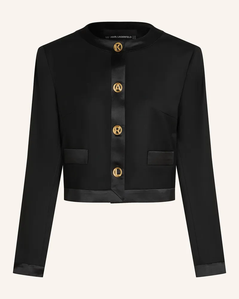 Karl Lagerfeld Bomberjacke schwarz Schwarz