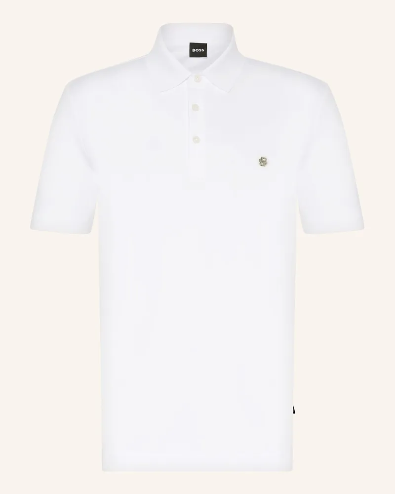 HUGO BOSS Jersey-Poloshirt Parris weiss Weiss