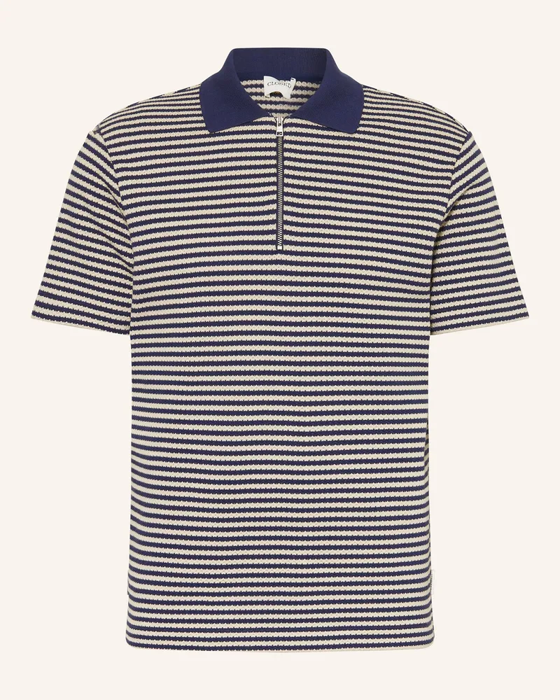 Closed Strick-Poloshirt blau Blau
