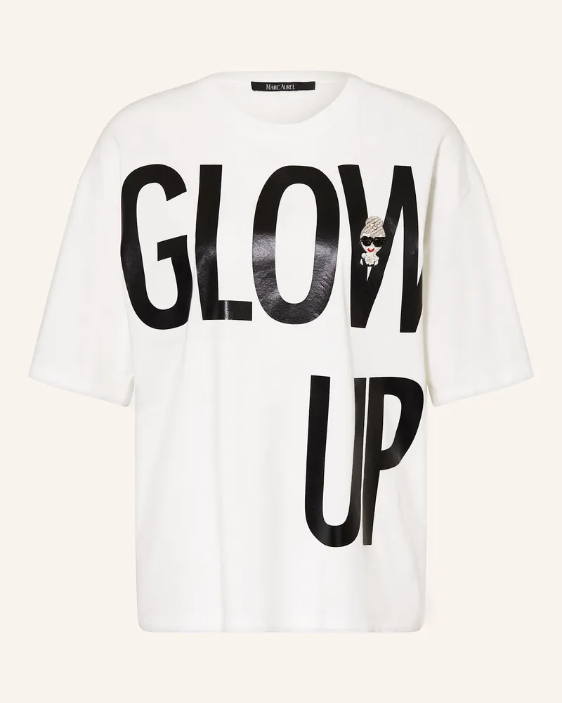 MARC AUREL Oversized-Shirt mit Schmucksteinen Weiss
