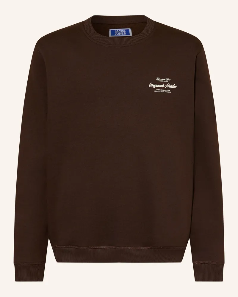 Jack & Jones Sweatshirt braun Dunkelbraun