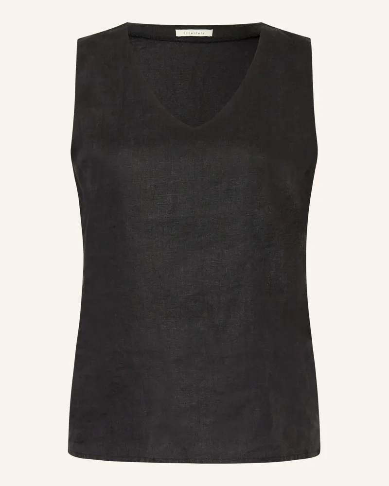 lilienfels Blusentop Aus Leinen schwarz Schwarz