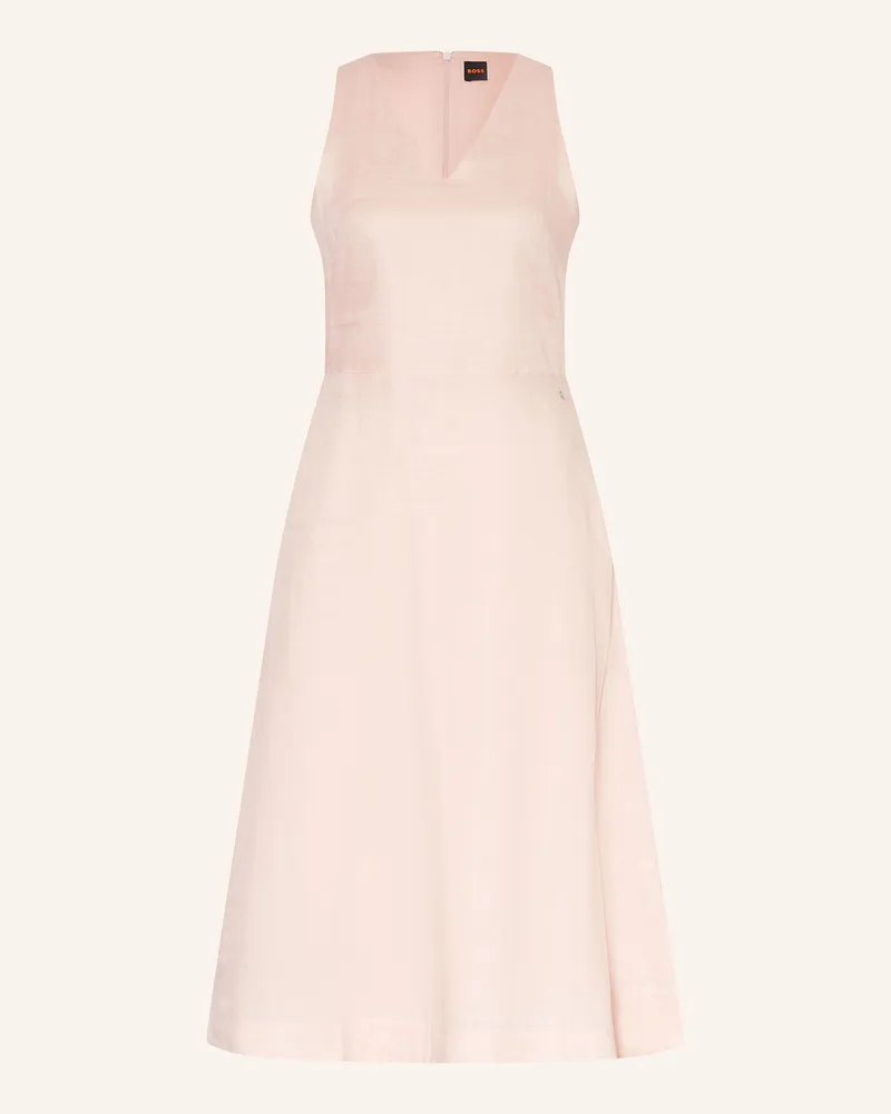 HUGO BOSS Leinenkleid DASICO Hellrosa