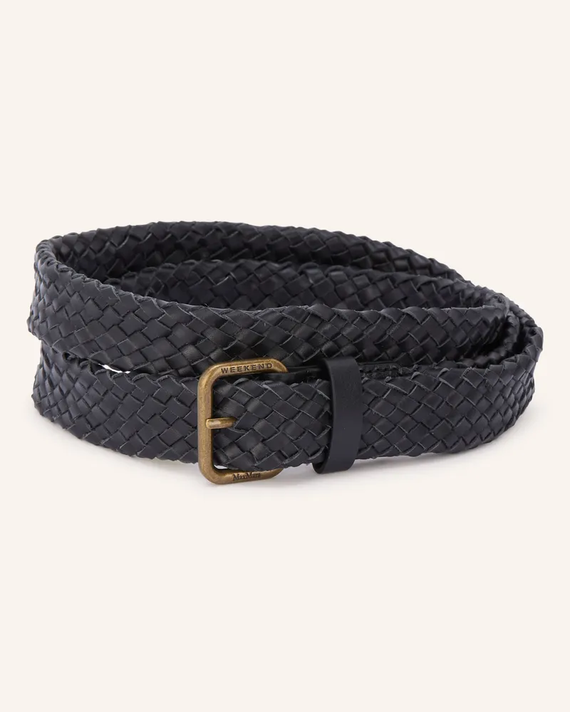 Max Mara Flechtgürtel Quaglia Aus Leder schwarz Schwarz
