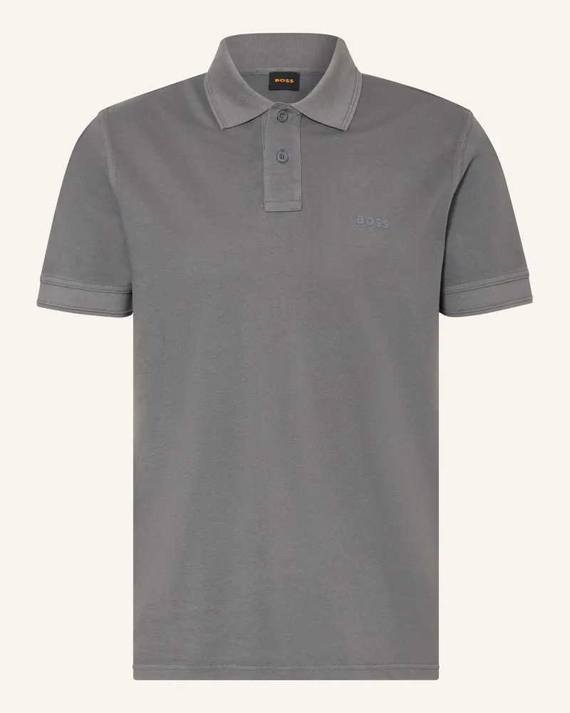 HUGO BOSS Piqué-Poloshirt PRIME Grau