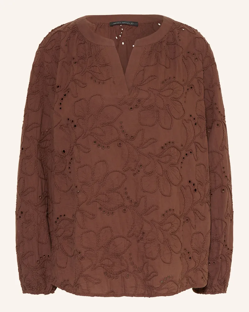 Betty Barclay Blusenshirt Mit Lochspitze braun Dunkelbraun