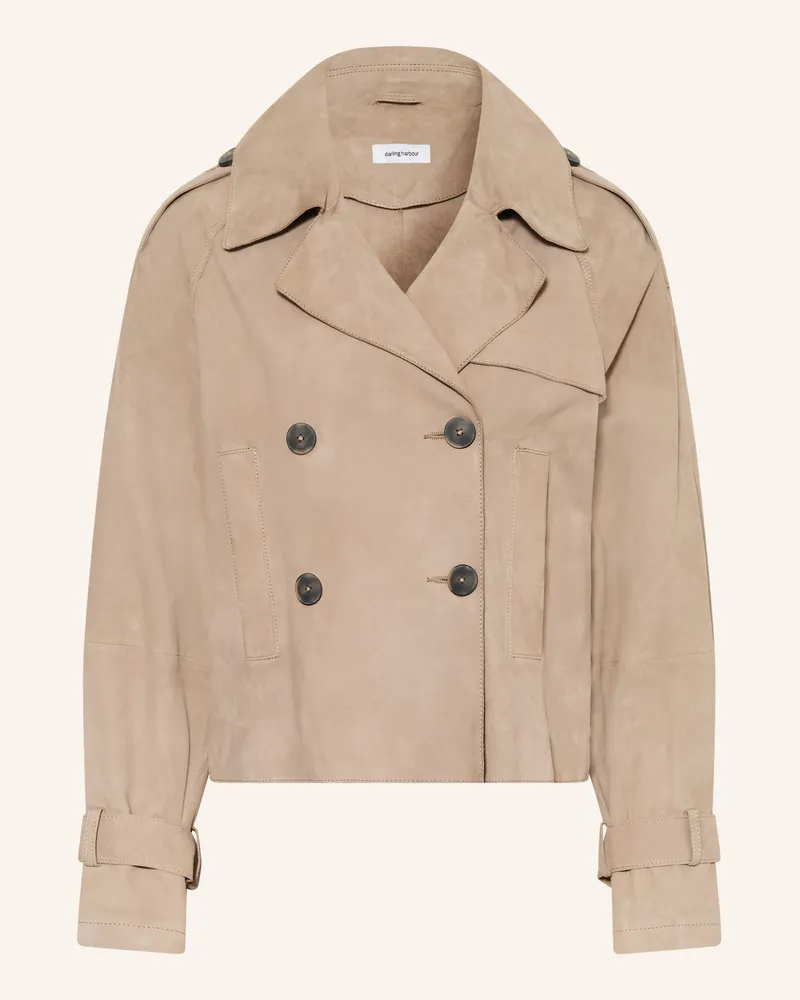 Darling Harbour Lederjacke beige Grey