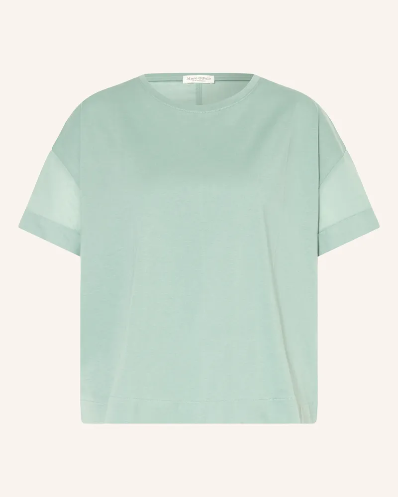 Marc O'Polo T-Shirt im Materialmix Mint