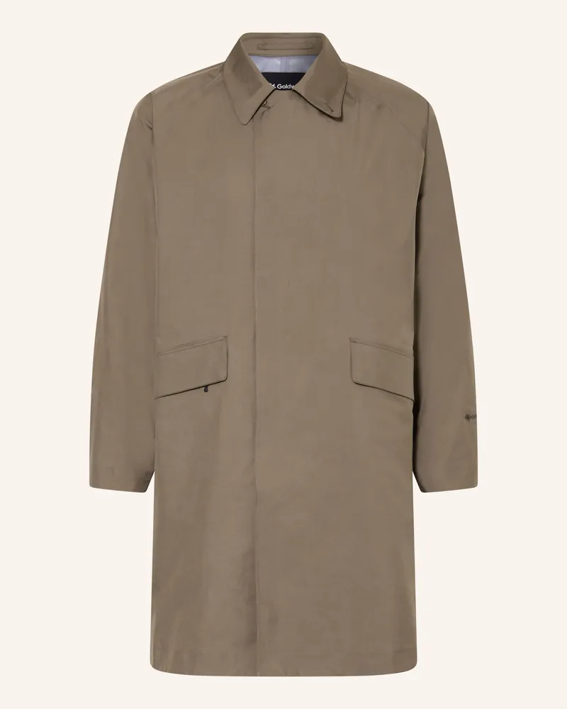 Goldwin Regenmantel Gore-Tex 3/4 gruen Khaki