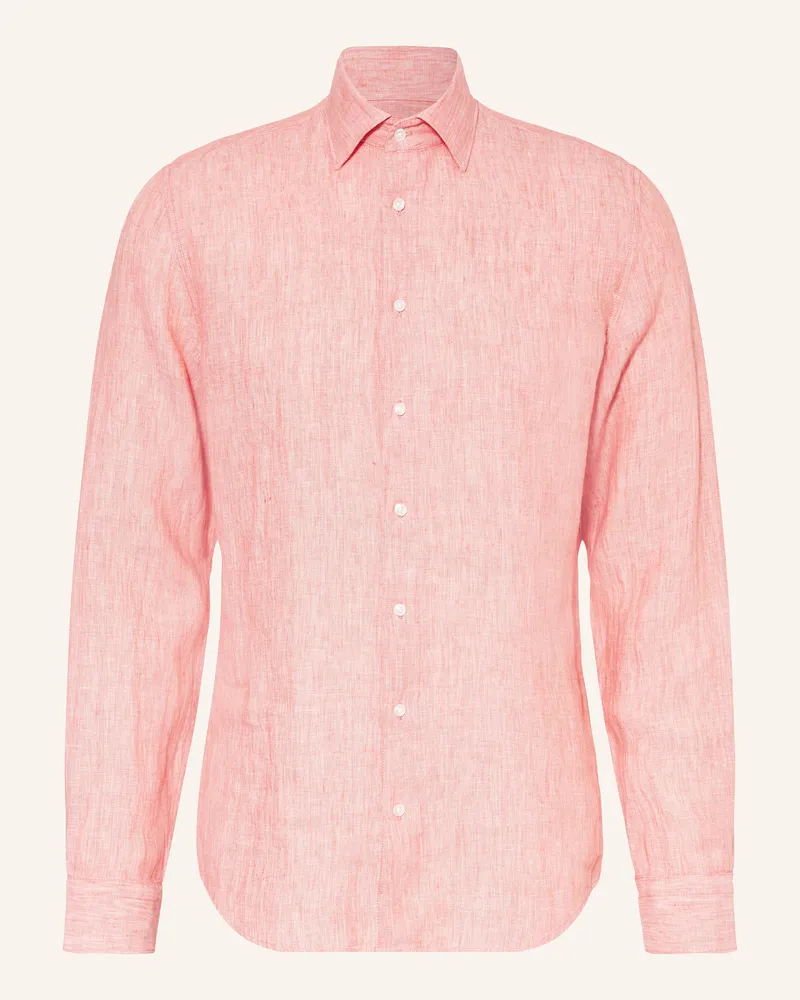 Seidensticker Leinenhemd Slim Fit Hellorange