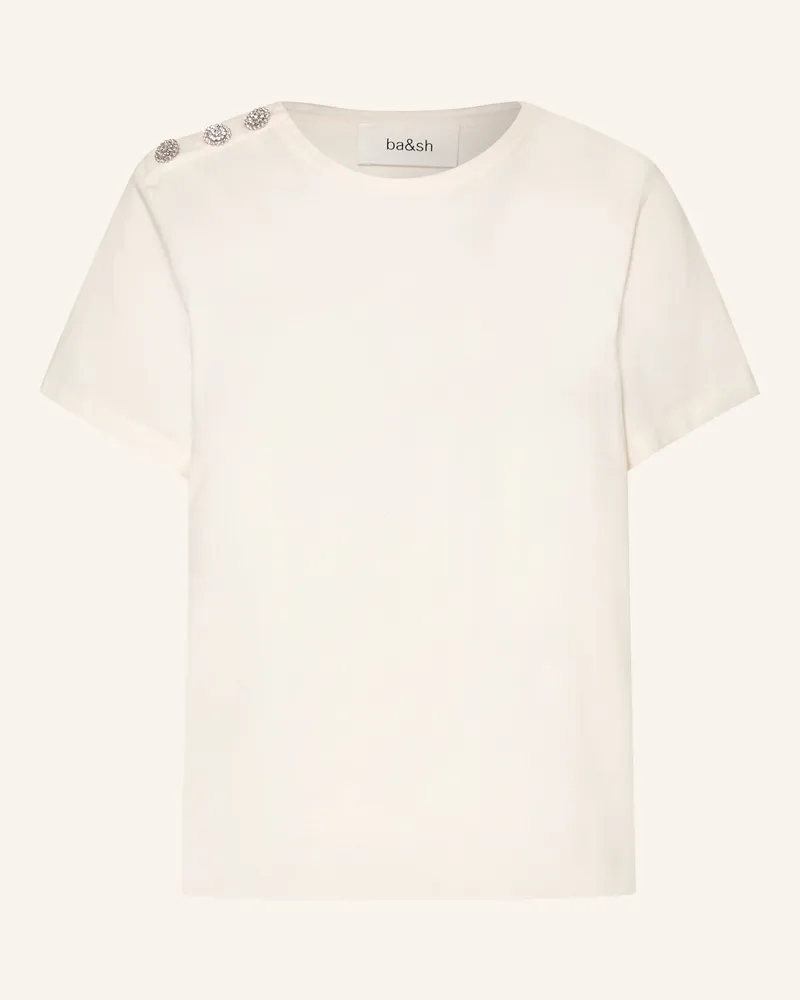 ba&sh T-Shirt Elmer Mit Schmucksteinen weiss Weiss