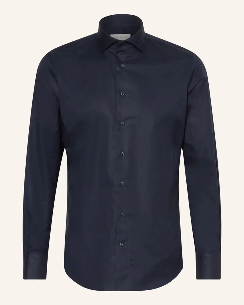 Profuomo Hemd Slim Fit blau Dunkelblau