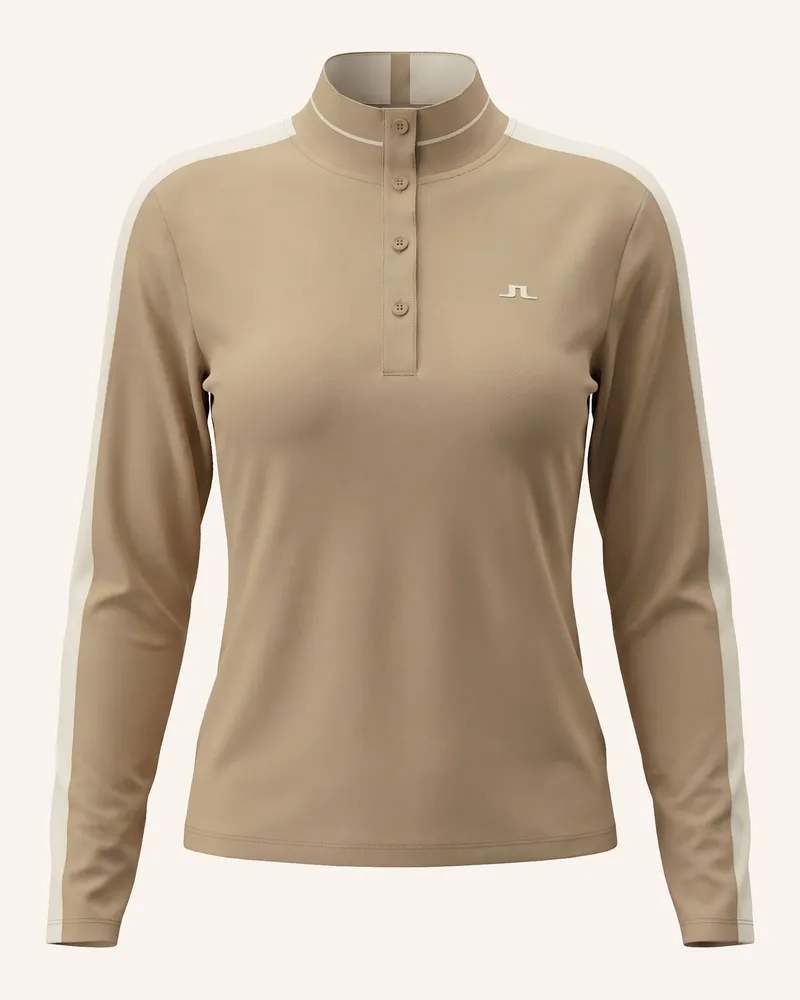 J.Lindeberg Funktions-Poloshirt braun Beige
