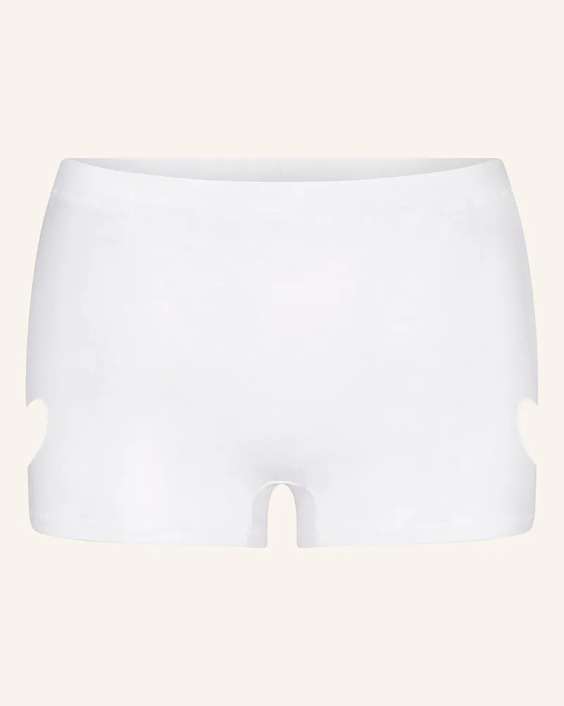 SKIMS Lounge-Shorts Worn In Jersey weiss Snow