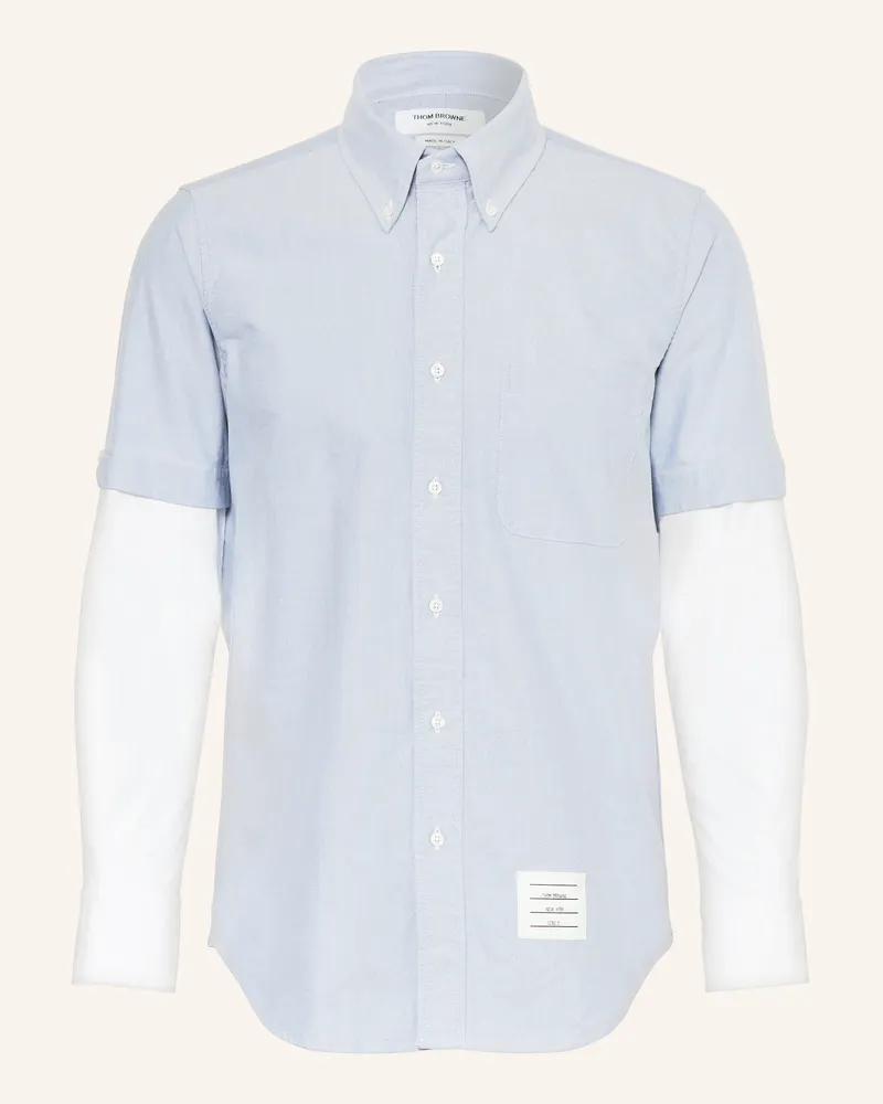 Thom Browne Hemd Straight Fit Hellblau