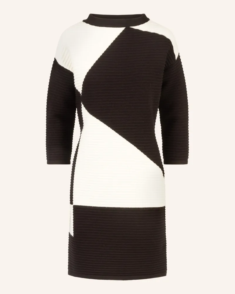 Apart Colorblocking Strickkleid Schwarz