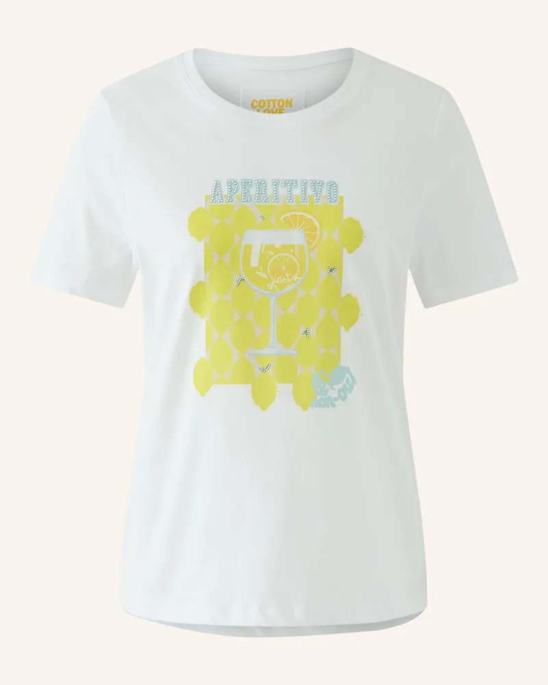 Oui  T-Shirt weiss Weiss