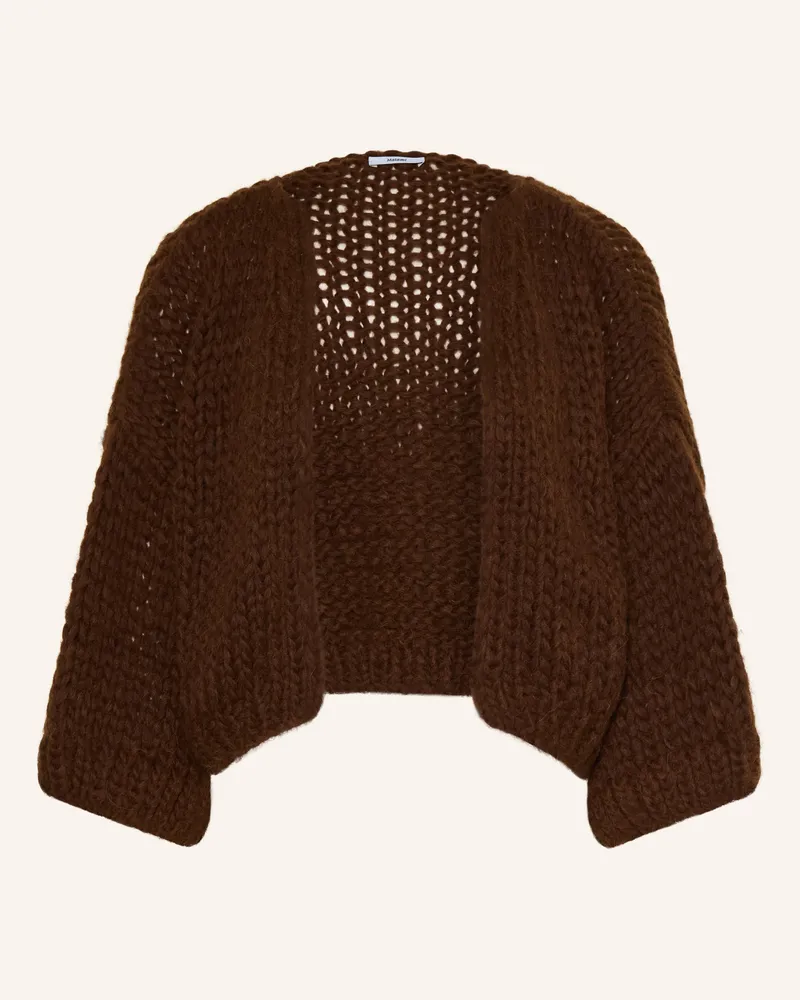 MAIAMI Strickhülle Mit 3/4-Arm Und Alpaka braun Dunkelbraun