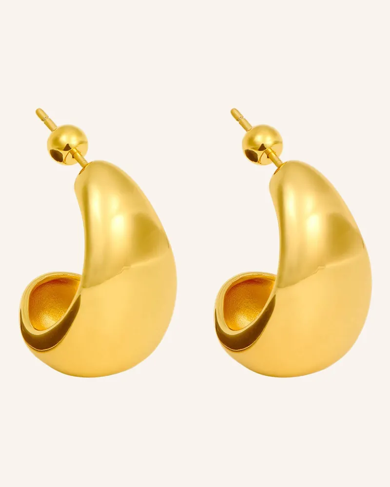 POMPIDOU Ohrhänger Medi Chubby Hoops By Glambou gold Gold