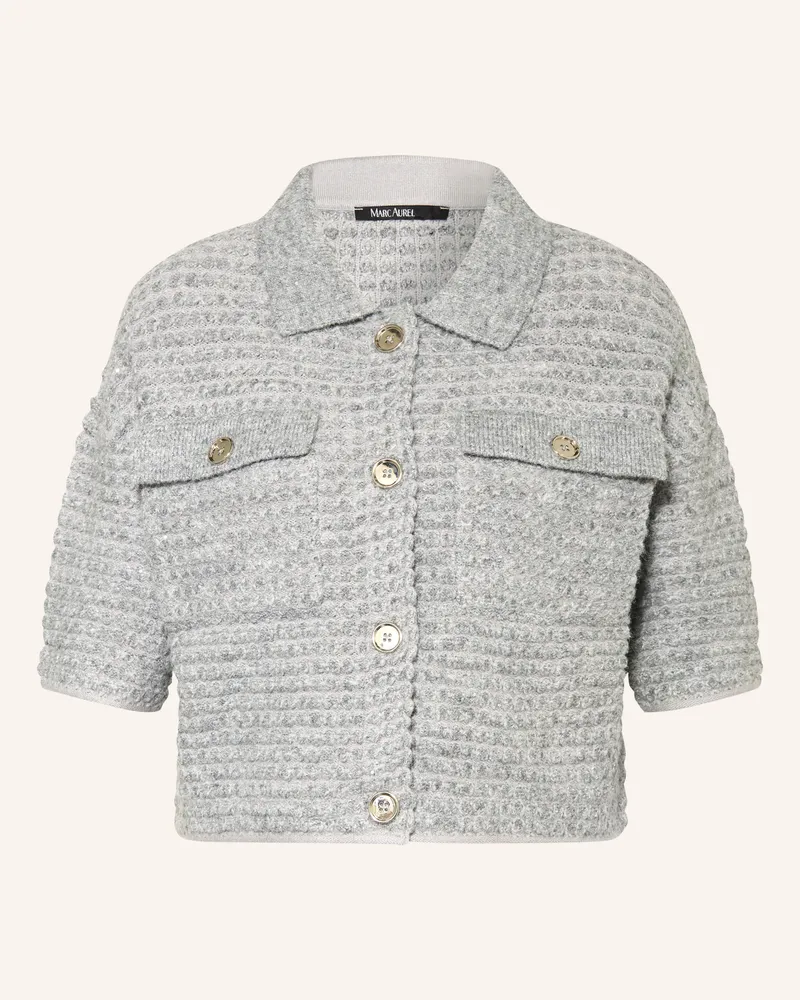 MARC AUREL Strickjacke Mit Pailletten grau Grau