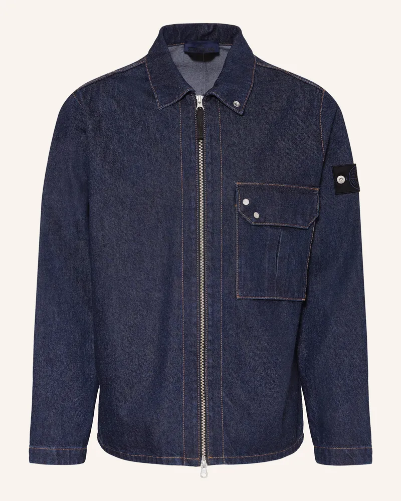 Stone Island Jeans-Overjacket Denim Project blau Dunkelblau