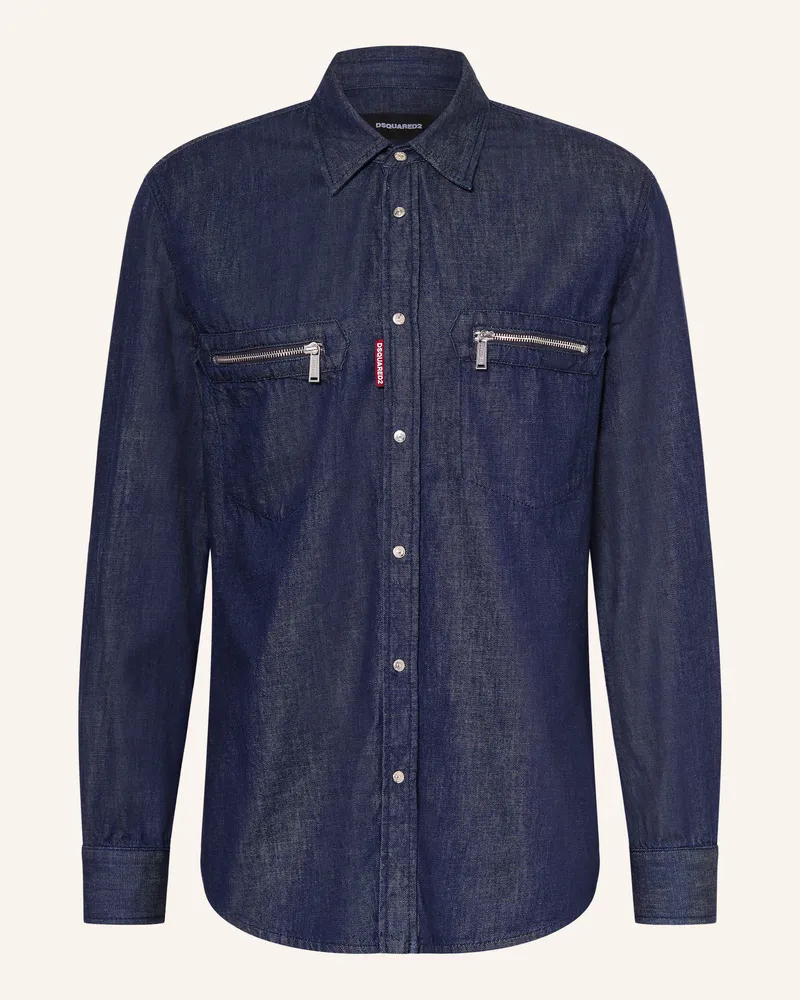 Dsquared2 Jeanshemd Comfort Fit blau Dunkelblau