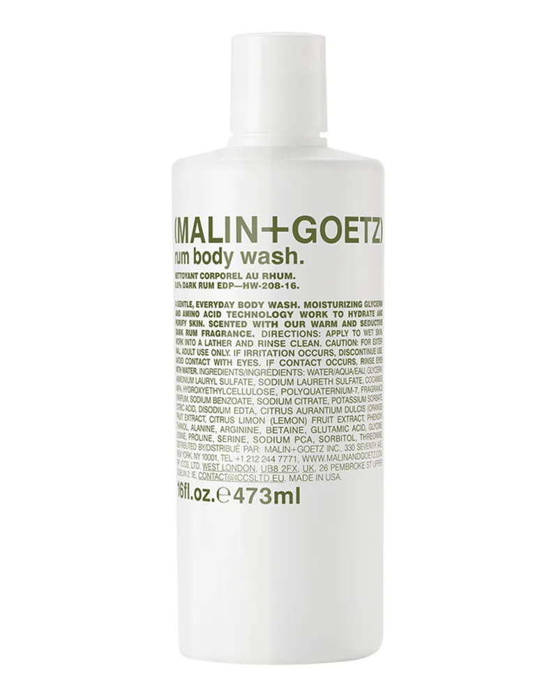 Malin+Goetz Rum Hand + Body Wash Körper- und Handwaschgel 473 ml 