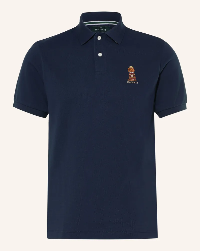 Hackett Piqué-Poloshirt Heritage Harry Classic Fit blau Dunkelblau