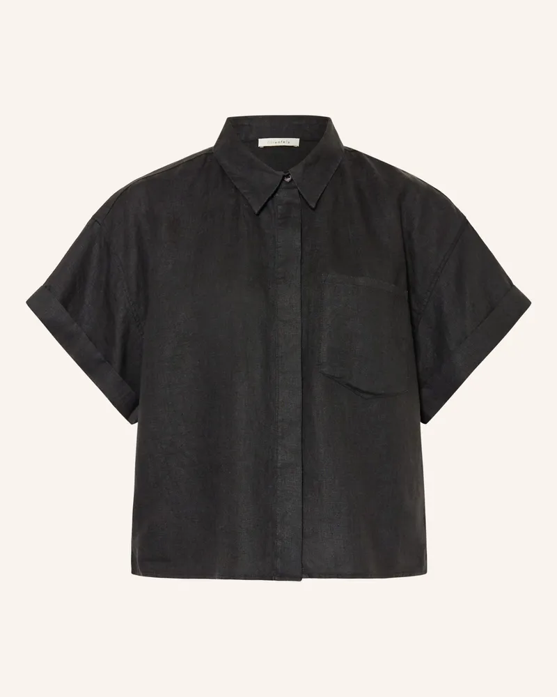 lilienfels Hemdbluse Aurelio Aus Leinen schwarz Schwarz