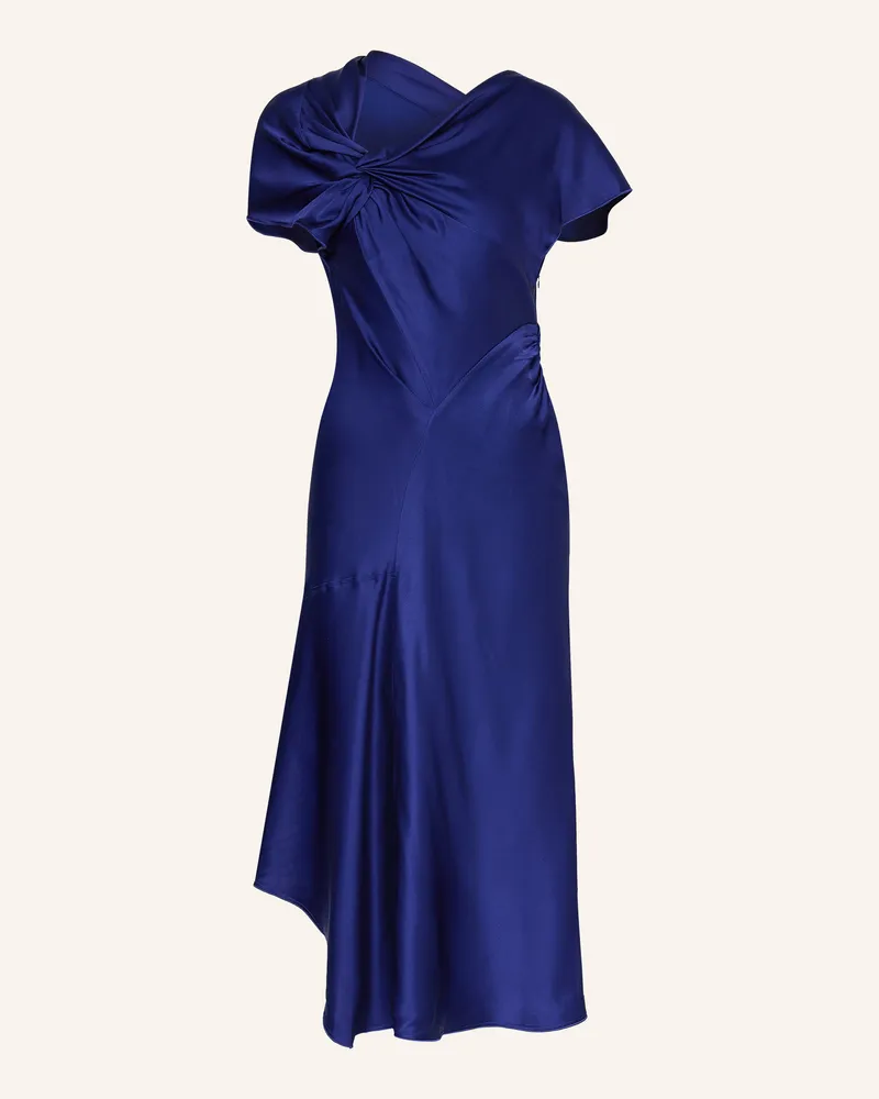 Victoria Beckham Cocktailkleid Aus Satin blau Blau