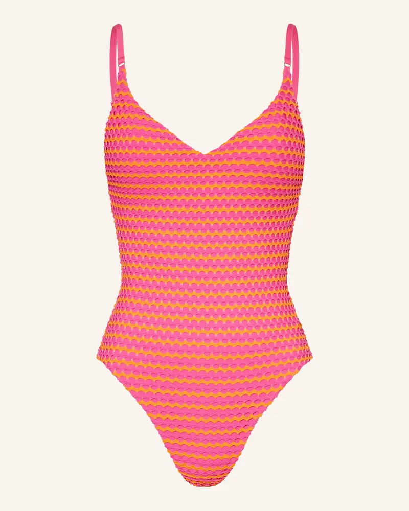 Seafolly Australia Badeanzug MESH EFFECT Pink