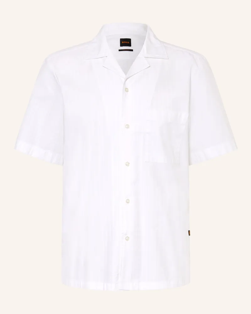 HUGO BOSS Resorthemd Rayer Regular Fit weiss Weiss