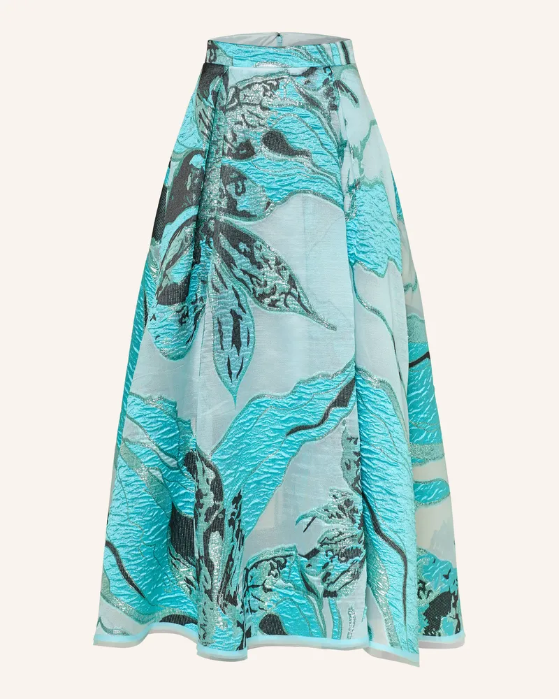 Talbot Runhof Jaquard-Rock blau Türkis