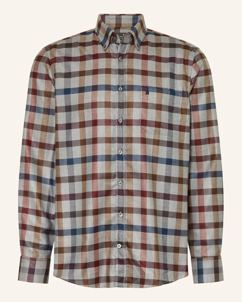 Ragman Flanellhemd Comfort Fit Grau