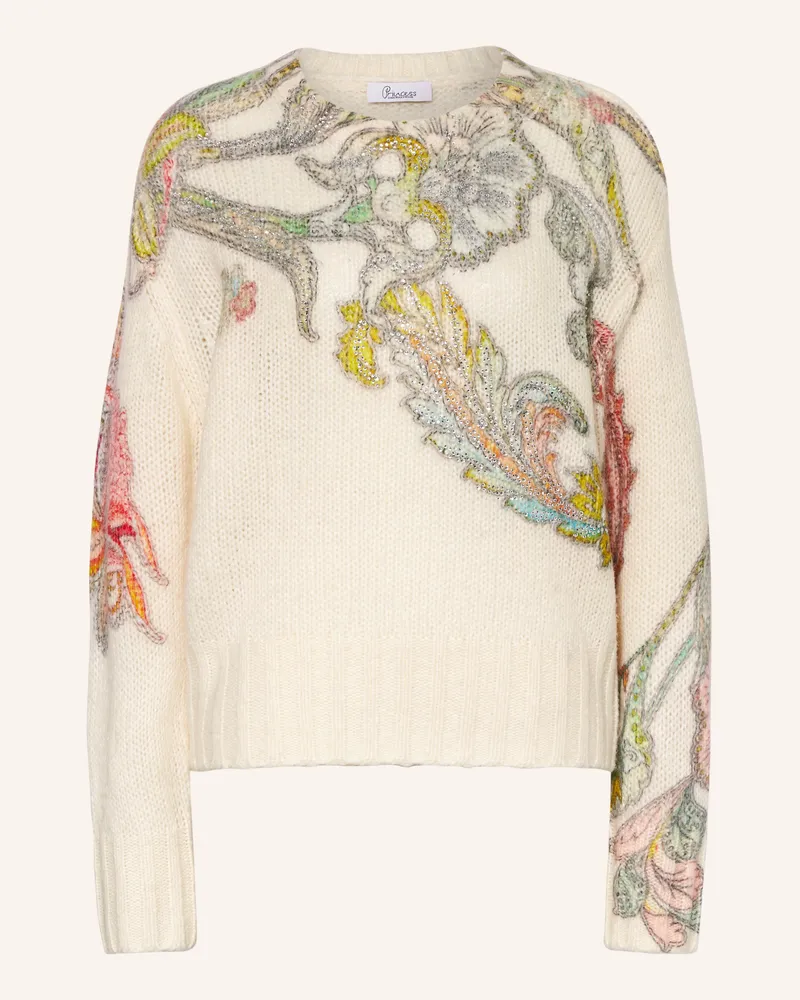 Princess goes Hollywood Pullover mit Schmucksteinen Weiss