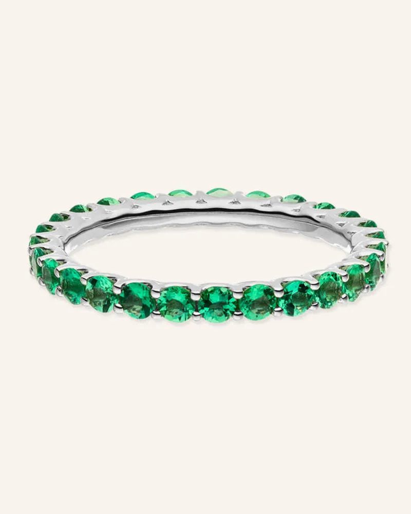 VEYNOU Ring Evergreen Memory Aus 14 Karat Weißgold Und 1,40ct. Smaragd silber Weissgold