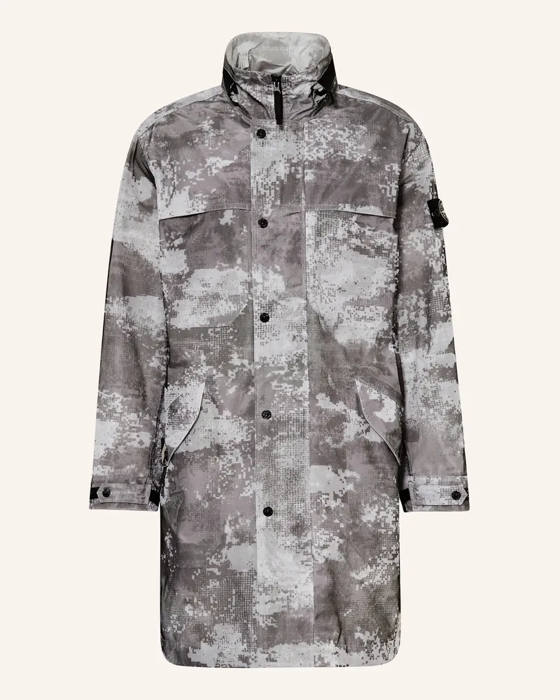 Stone Island Mesh-Mantel Grau