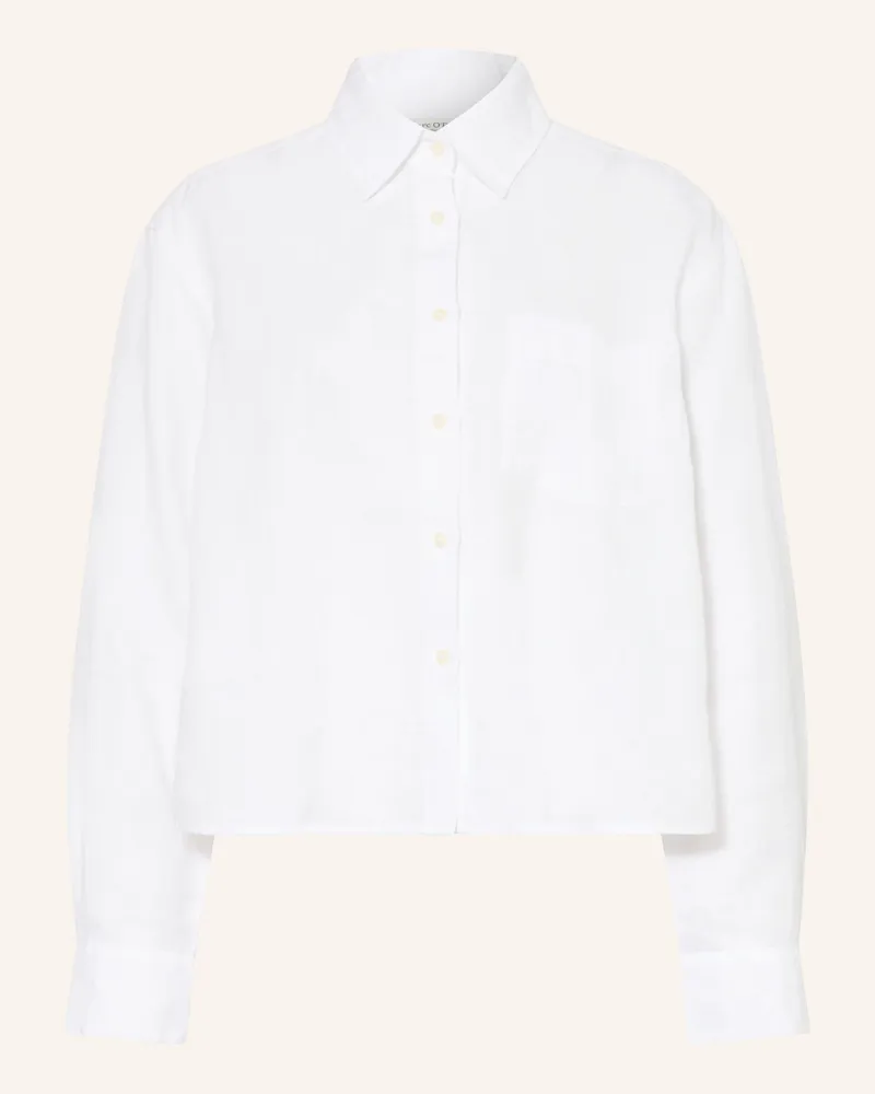 Marc O'Polo Hemdbluse Aus Leinen weiss Weiss