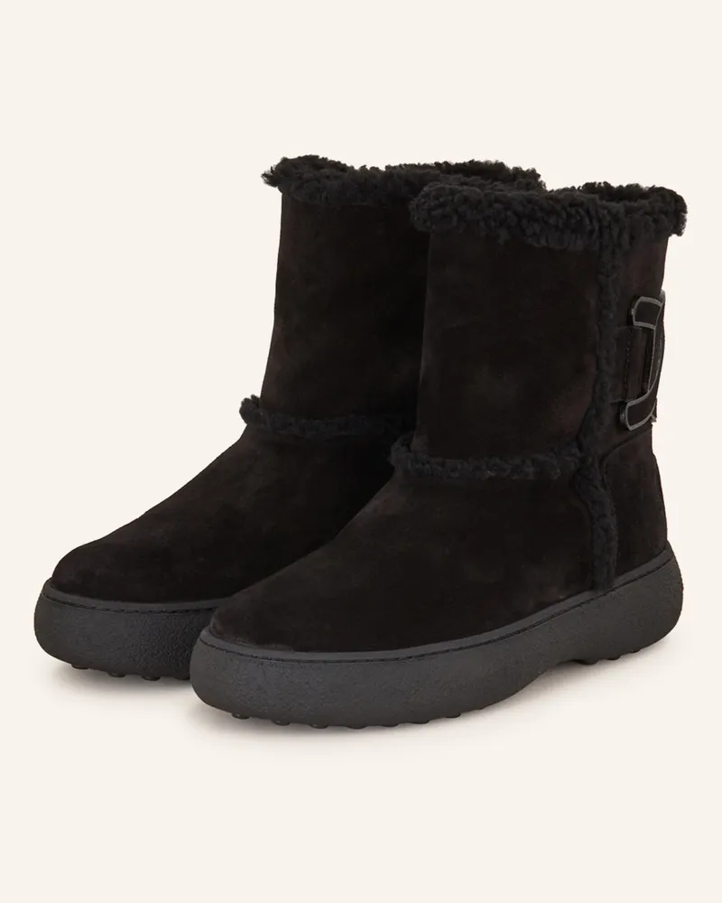 TOD'S Plateau-Boots Schwarz