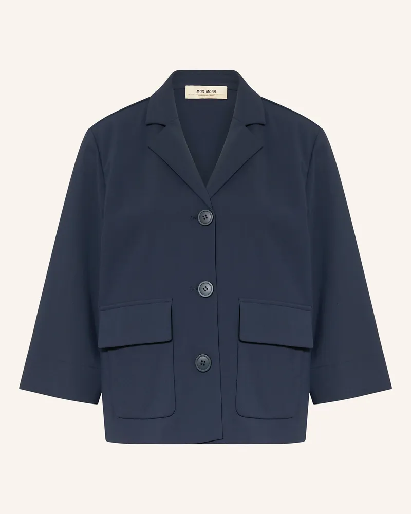 Mos Mosh Overshirt MMCAMIE IZZY mit 3/4-Arm Dunkelblau