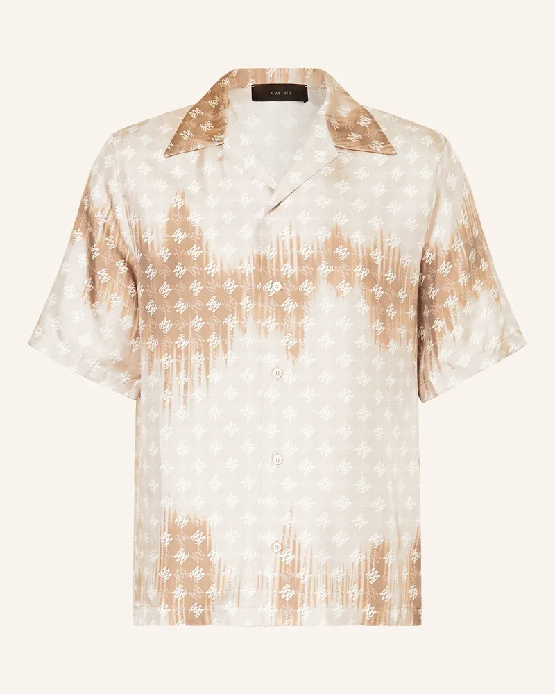 Amiri Resorthemd Comfort Fit aus Seide Camel
