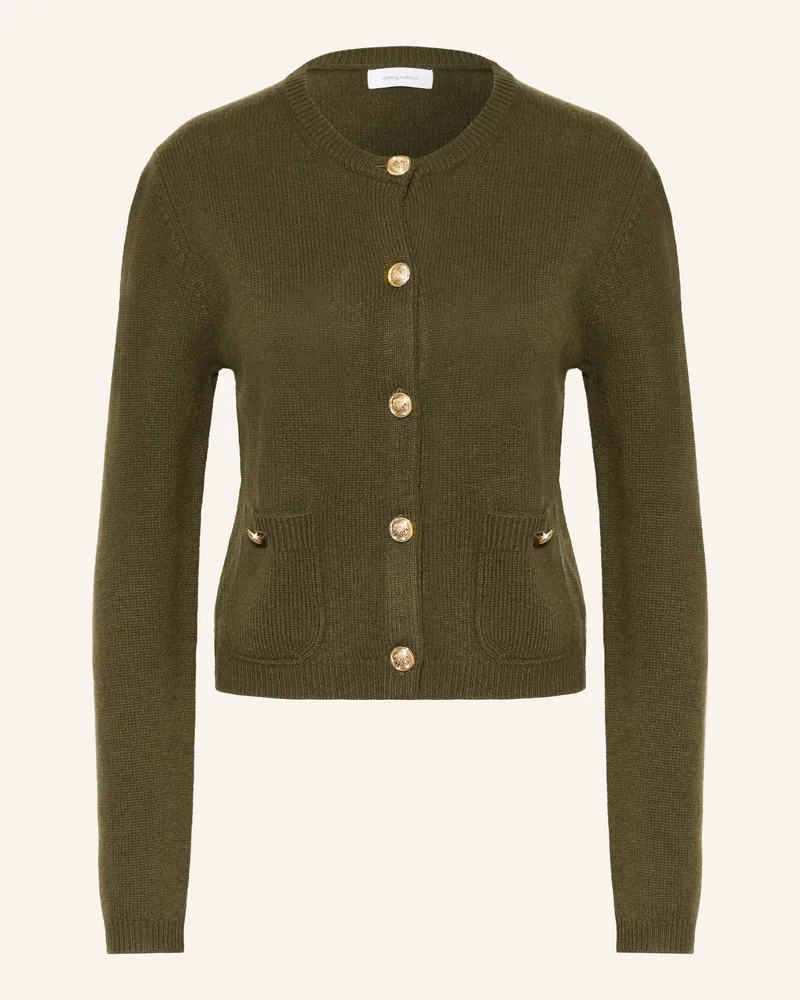 Darling Harbour Strickjacke Aus Cashmere gruen Olive
