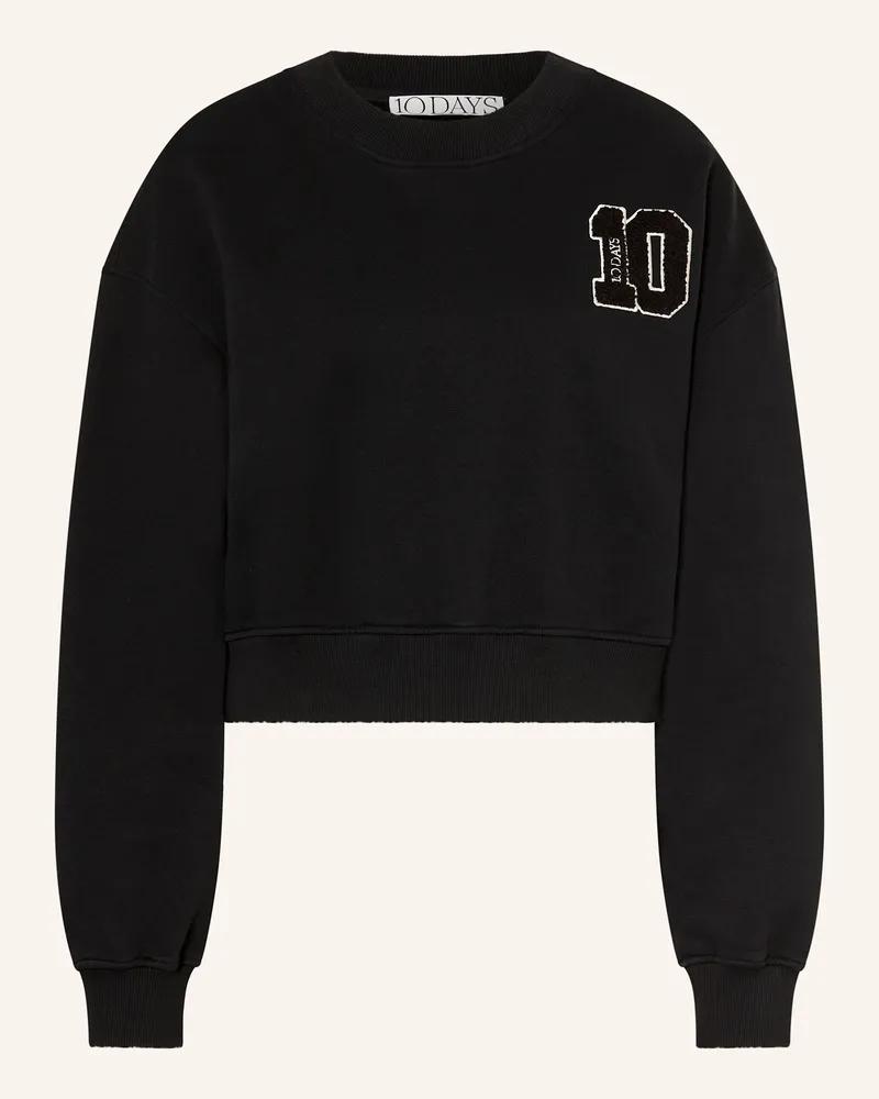 10Days Cropped-Sweatshirt Schwarz