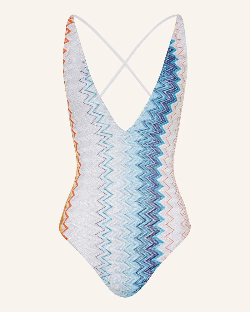 Missoni Badeanzug mit Glitzergarn Weiss