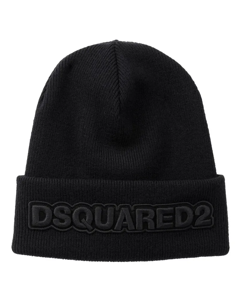 Dsquared2 Wollmütze schwarz Schwarz